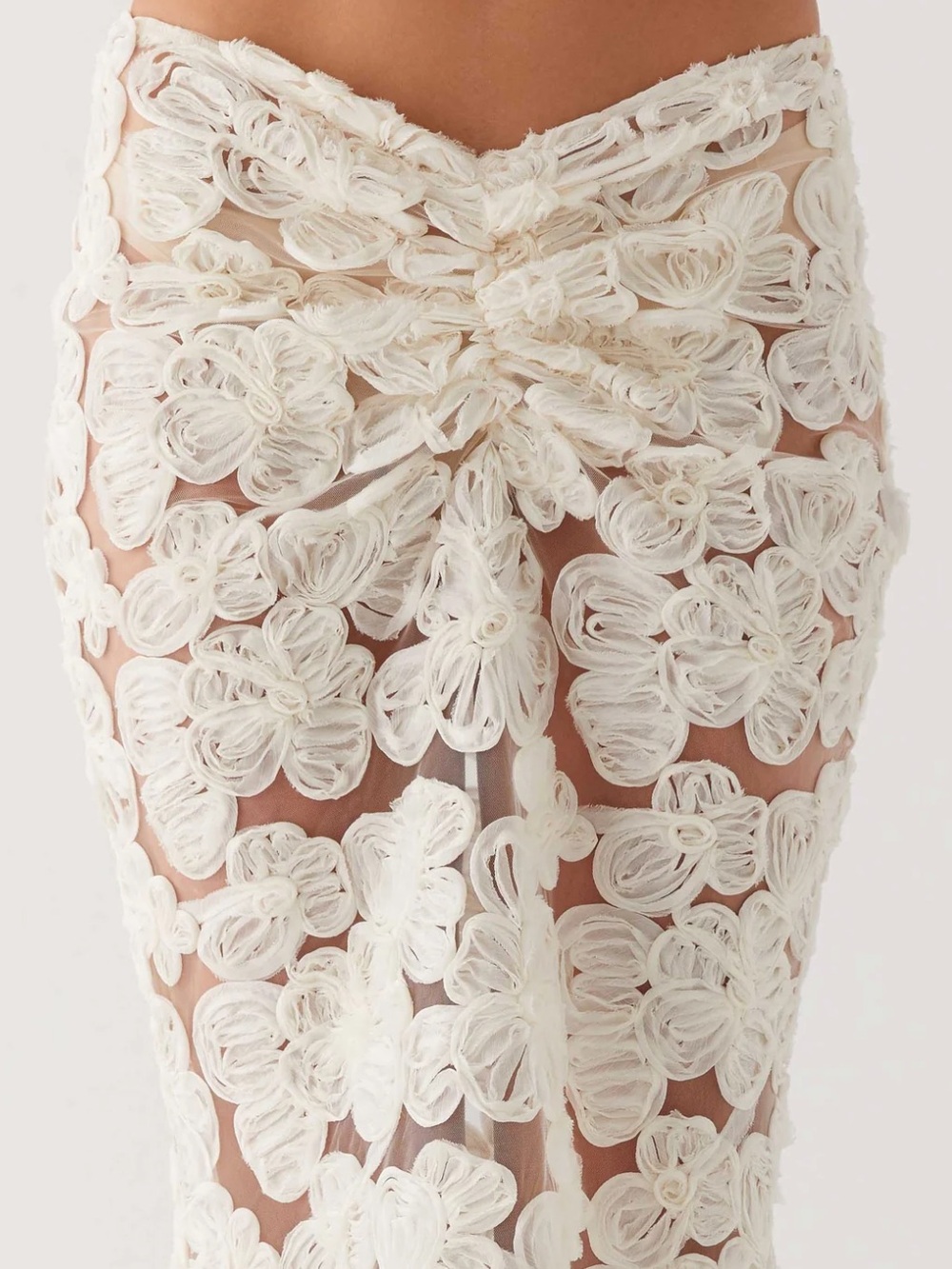 Peppermayo White Floral Lace Maxi Skirt - Picture 5 of 6